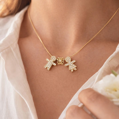 Pingente Separador Flores em Ouro 18k-750, com zircônias