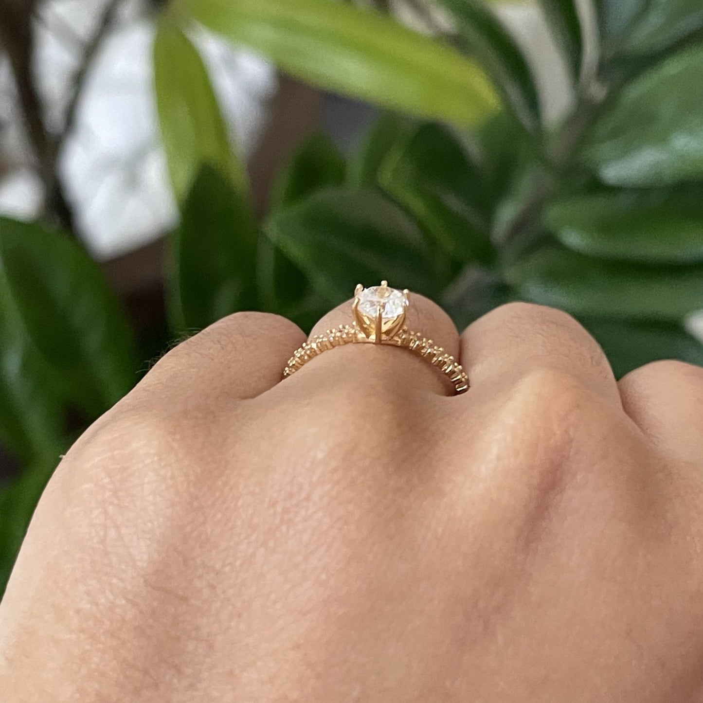 Anel Dear em Ouro Amarelo 18K-750, com zircônias