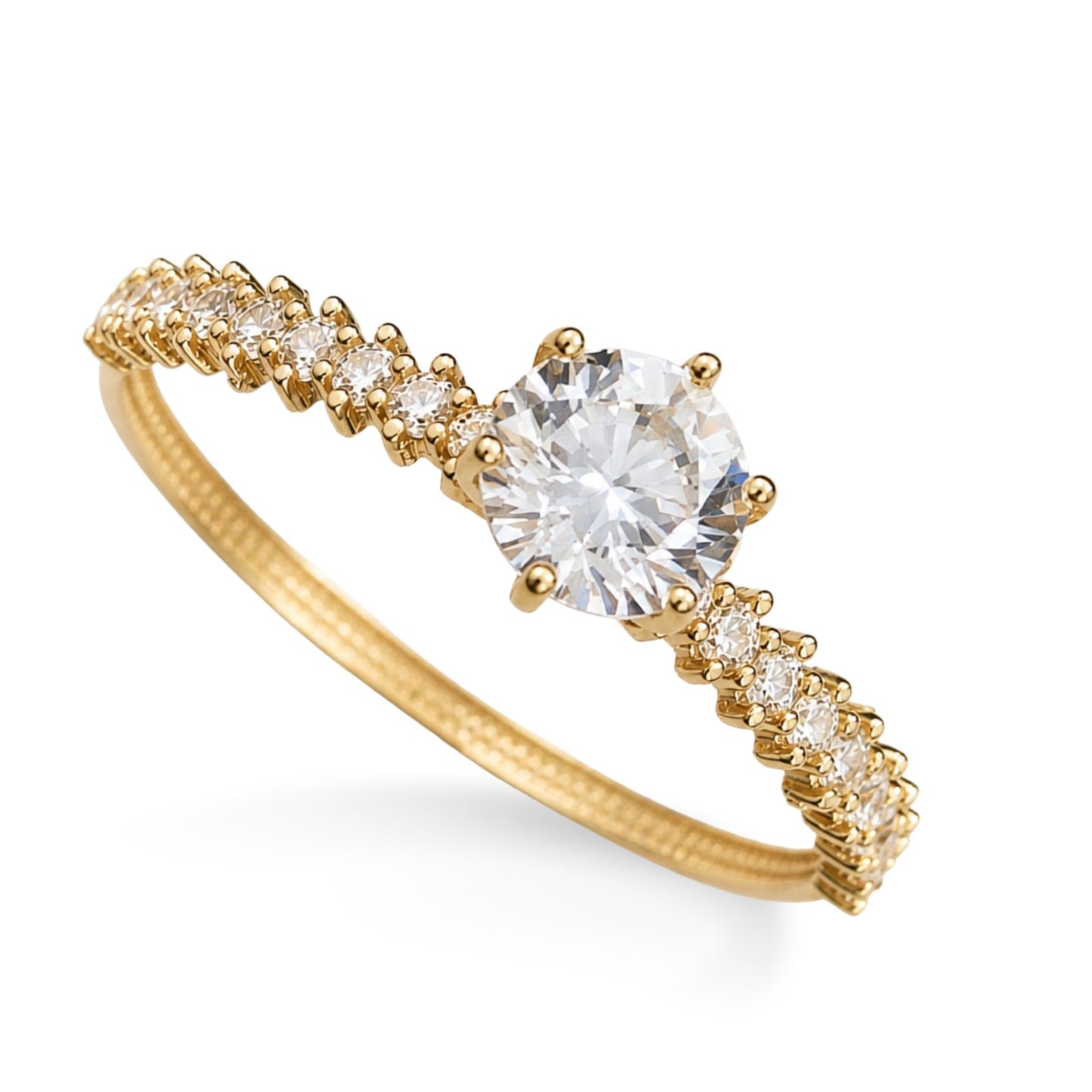 Anel Dear em Ouro Amarelo 18K-750, com zircônias