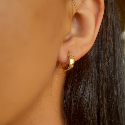 Brinco Argola Redonda em Ouro Amarelo 18k, 12mm