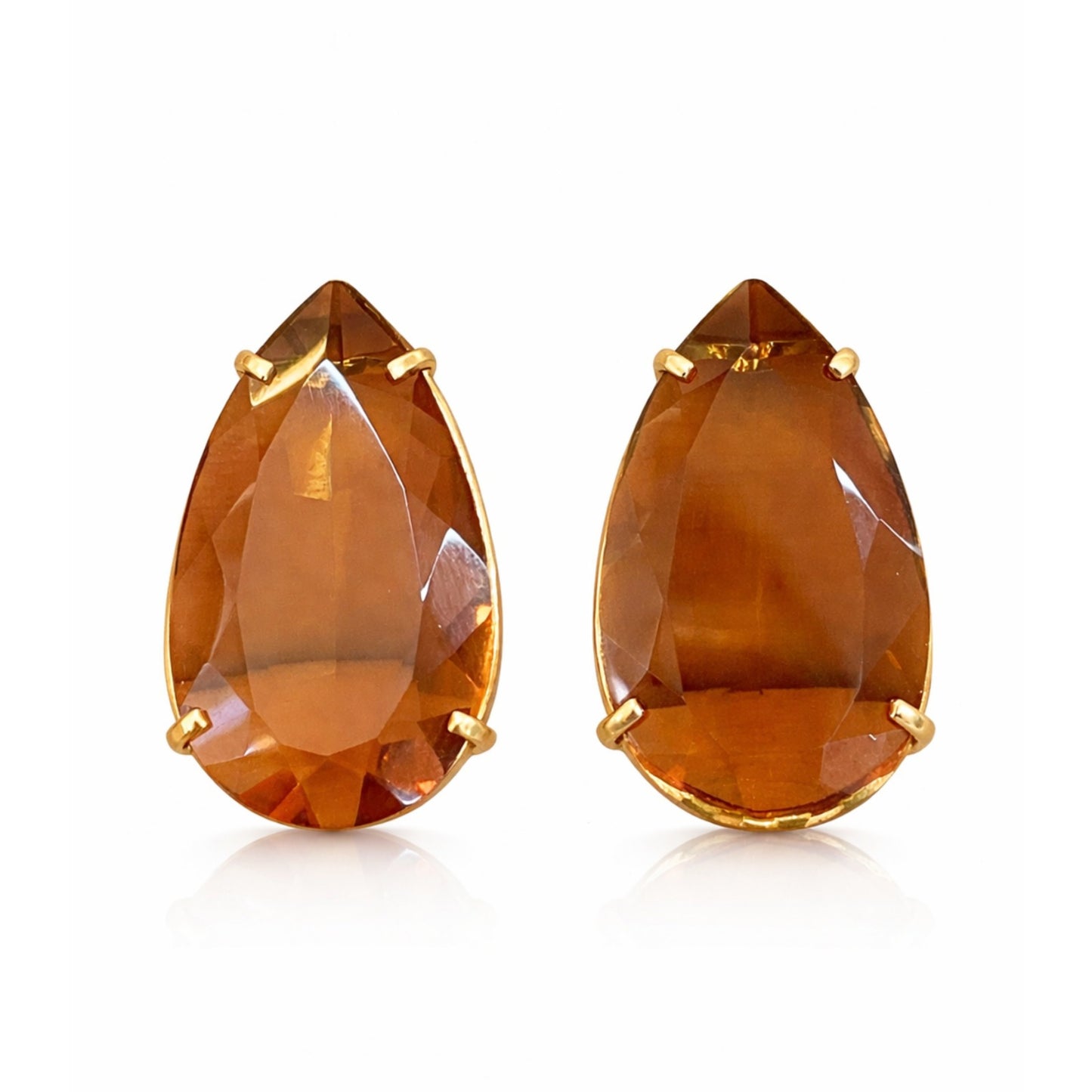 Brinco Citrino Absoluto em Ouro Amarelo 18K