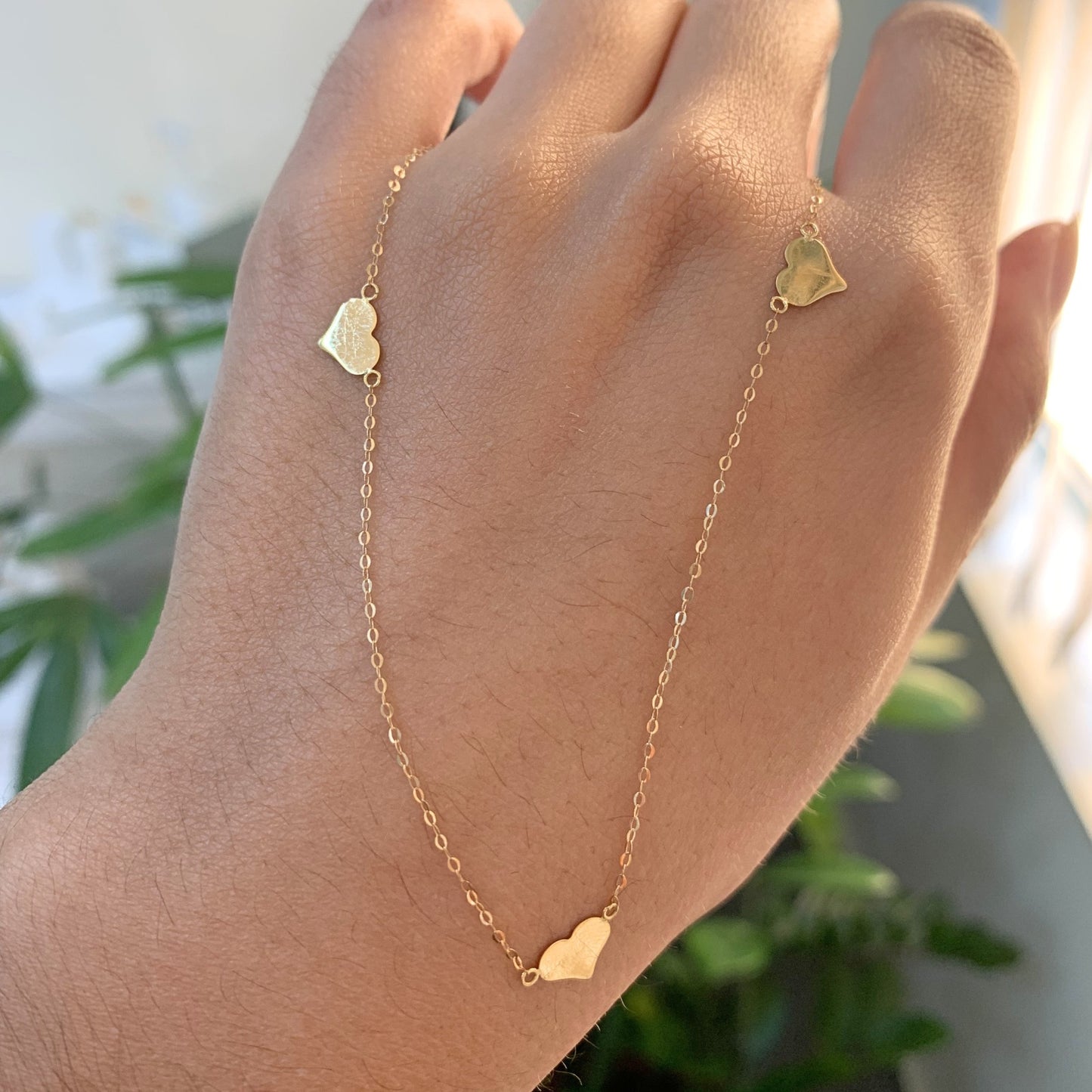 Gargantilha Corações em Ouro Amarelo 18K-750