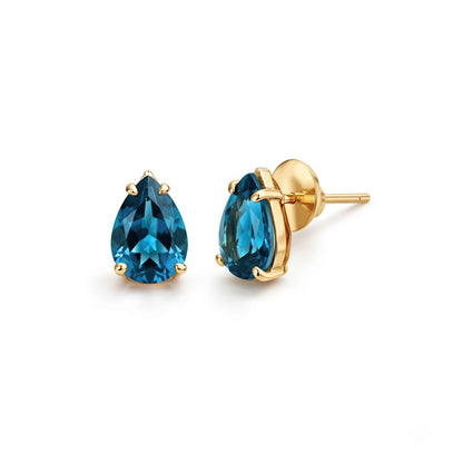 Brinco Night em Ouro Amarelo 18K, com topázios london