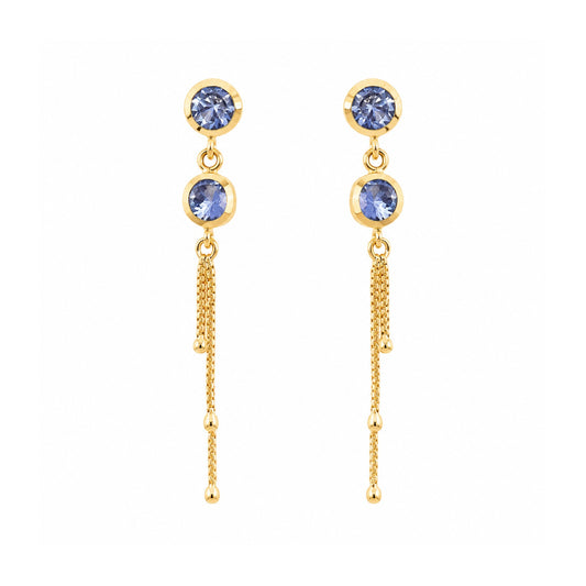 Brinco Night em Ouro Amarelo 18K, com zircônias
