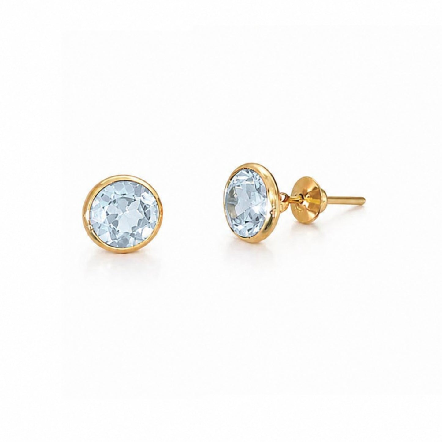 Brinco Celeste em Ouro Amarelo 18K, com topázios sky