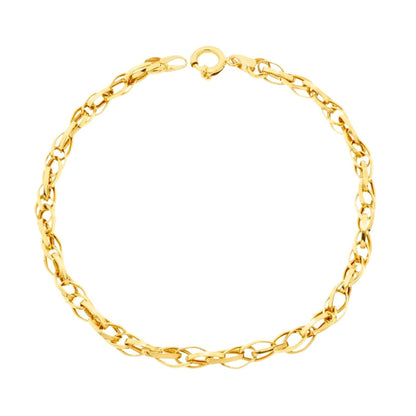 Pulseira Elos Entrelaçados em Ouro Amarelo 18K