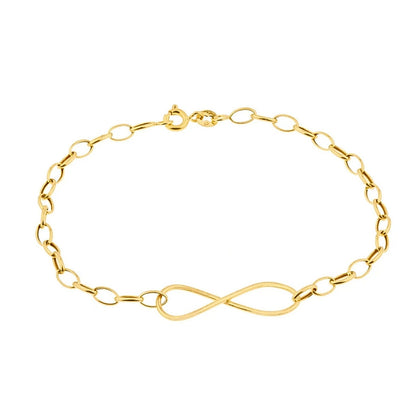 Pulseira Infinito em Ouro Amarelo 18K