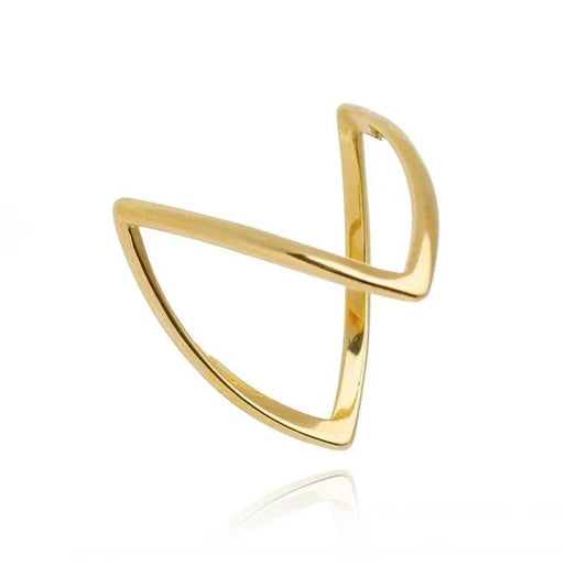 Anel Tubarão em Ouro Amarelo 18K