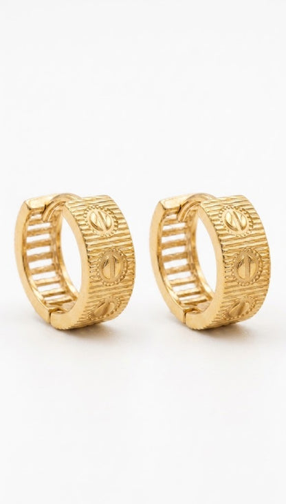 Brinco Argola Dinastia em ouro amarelo