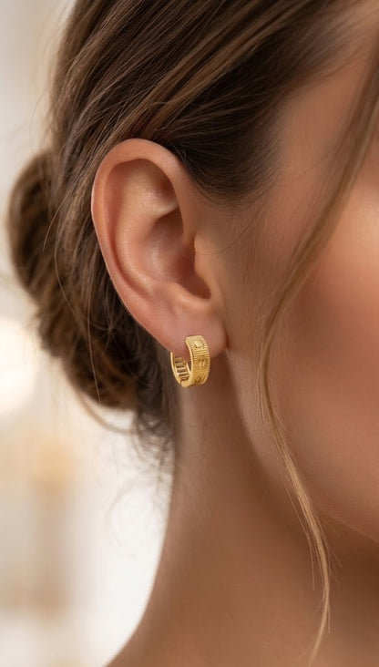 Brinco Argola Dinastia em ouro amarelo