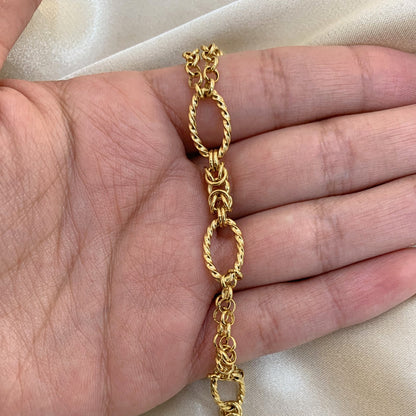 Pulseira Elo Twist em Ouro Amarelo 18k-750