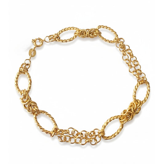Pulseira Elo Twist em Ouro Amarelo 18k-750