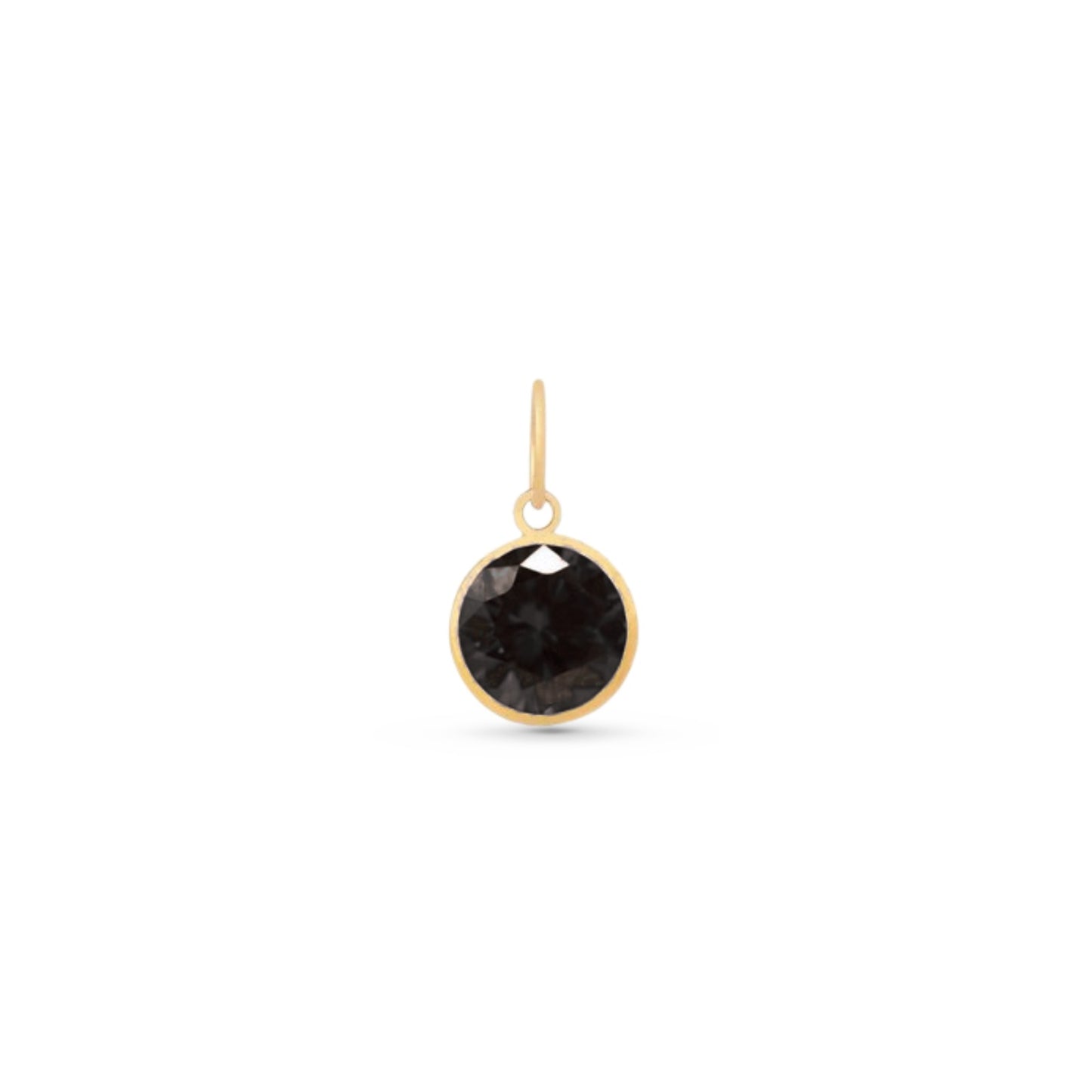Pingente Ponto de Luz com Zircônia Branca de 6 mm Em Ouro Amarelo 18K