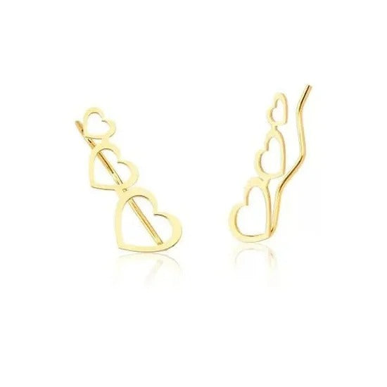 Brinco Earcuff s2 Vazado em ouro 18k-750