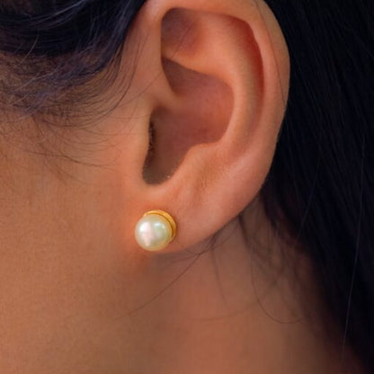 Brinco Rococó 7mm em Ouro Amarelo 18k