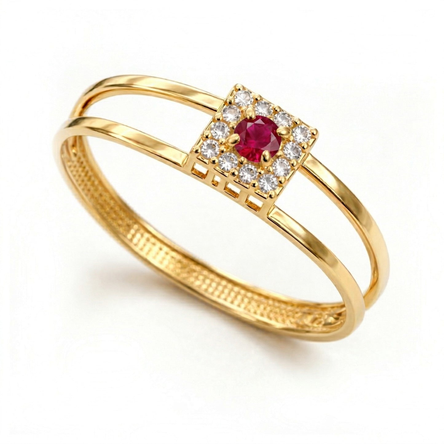 Anel Bright Destiny em Ouro Amarelo 18K-750, com zircônias