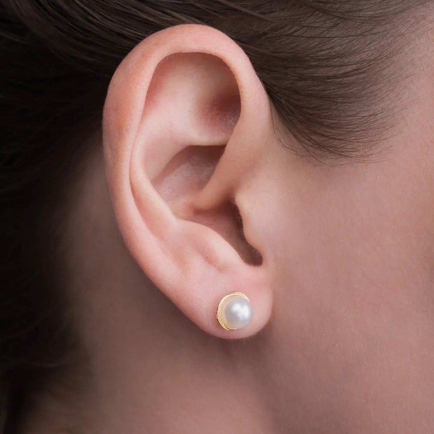 Brinco Rococó 6mm em Ouro Amarelo 18k