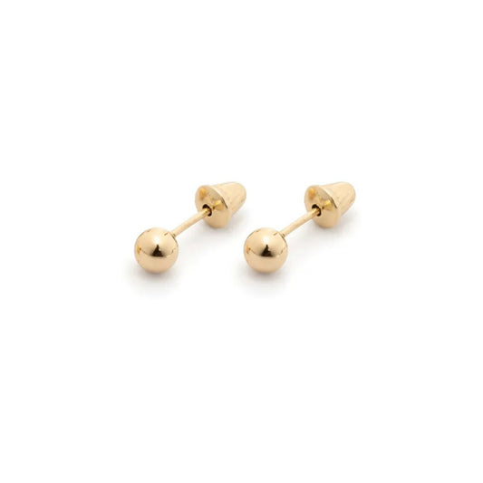 Brinco Bola 3mm em Ouro Amarelo 18k