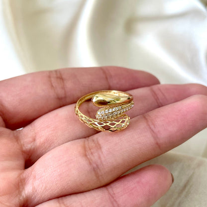 Anel Gocce D'oro em Ouro Amarelo 18K-750, com zircônias