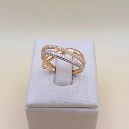 Anel OndaLuz em Ouro 18K-750, com zircônias