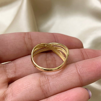 Anel OndaLuz em Ouro 18K-750, com zircônias