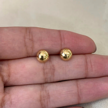 Brinco Meia Bola em Ouro Amarelo 18k-750