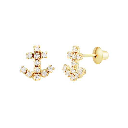Brinco Ancora Ouro Amarelo 18K