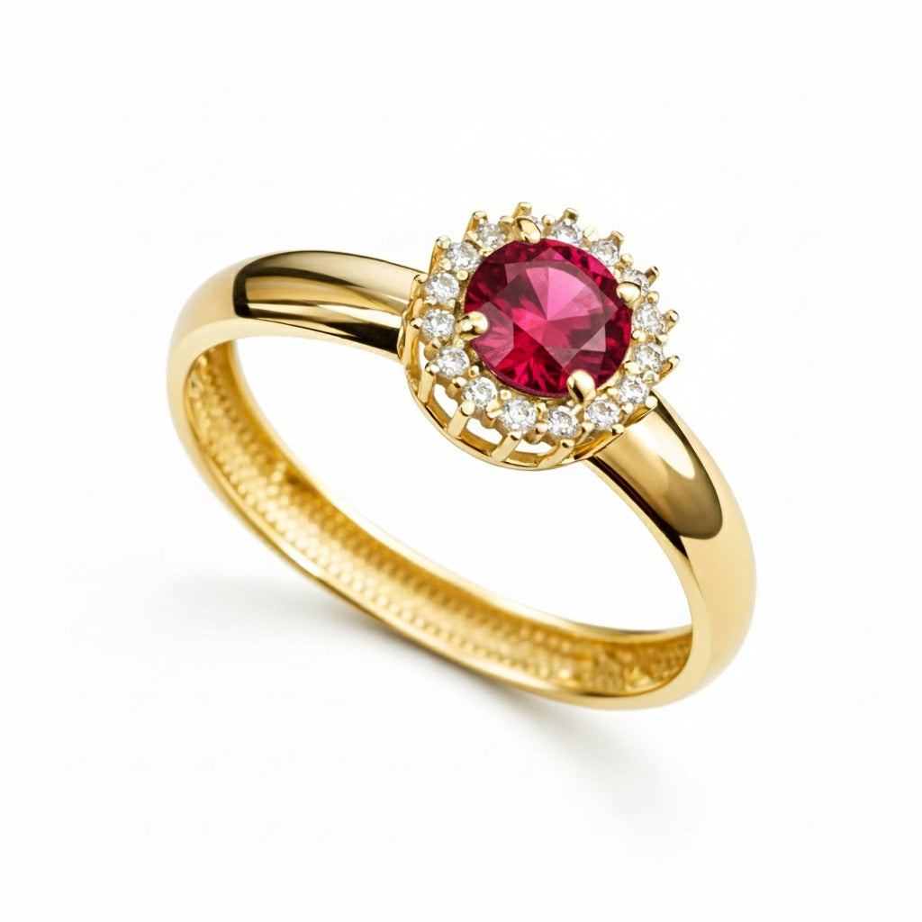 Anel Athenas em Ouro Amarelo 18K-750, com zircônias