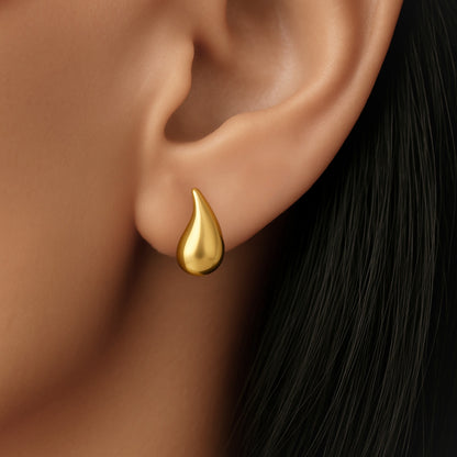 Brinco Gota Soft Drip em Ouro Amarelo 18K-750