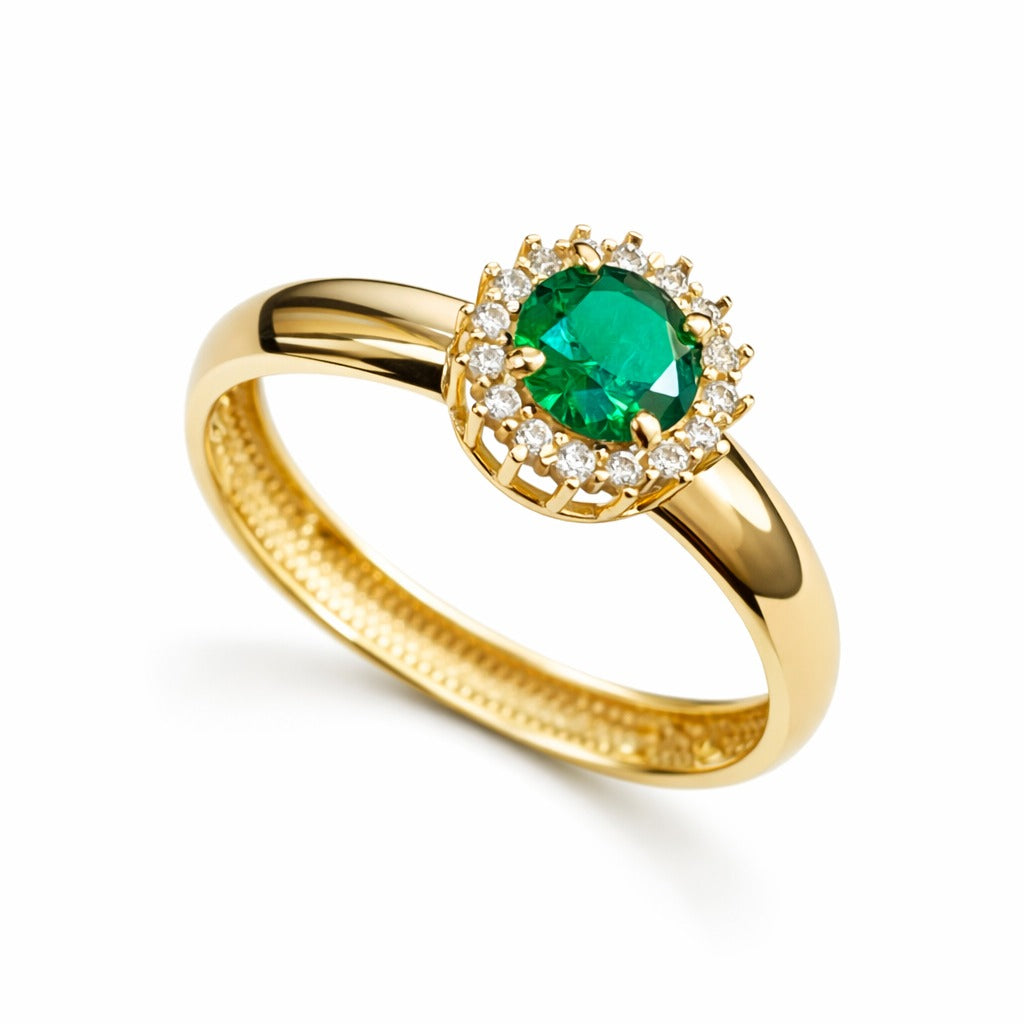 Anel Athenas em Ouro Amarelo 18K-750, com zircônias