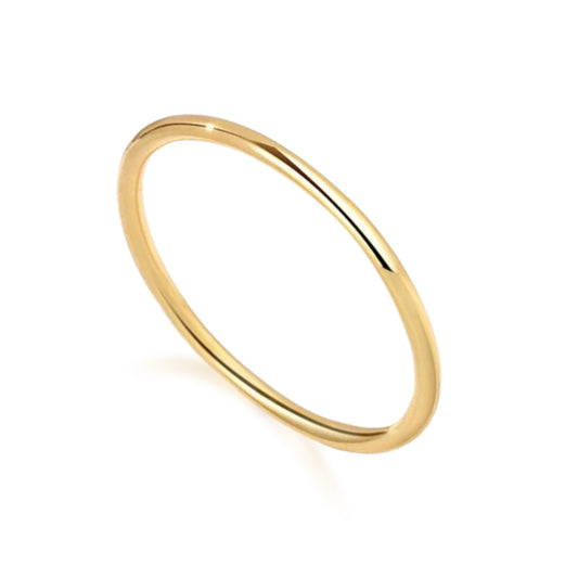 Anel Liso em Ouro Amarelo 18k