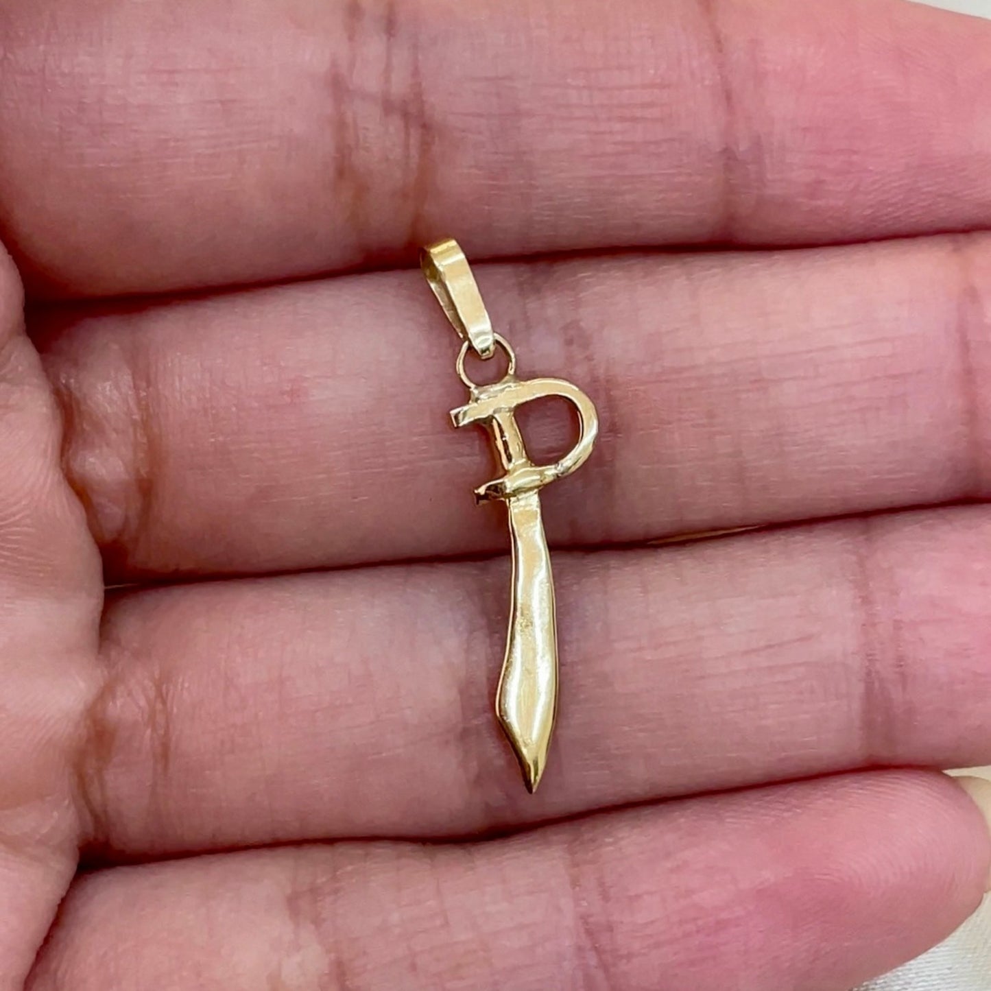 Pingente Espada de Ogum em Ouro Amarelo 18K-750