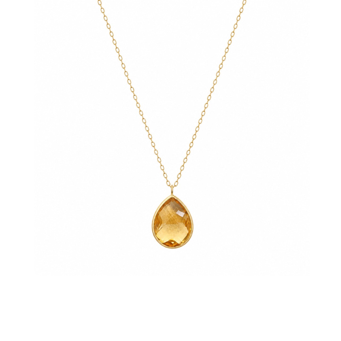 Gargantilha Solis em Ouro Amarelo 18k, com citrino