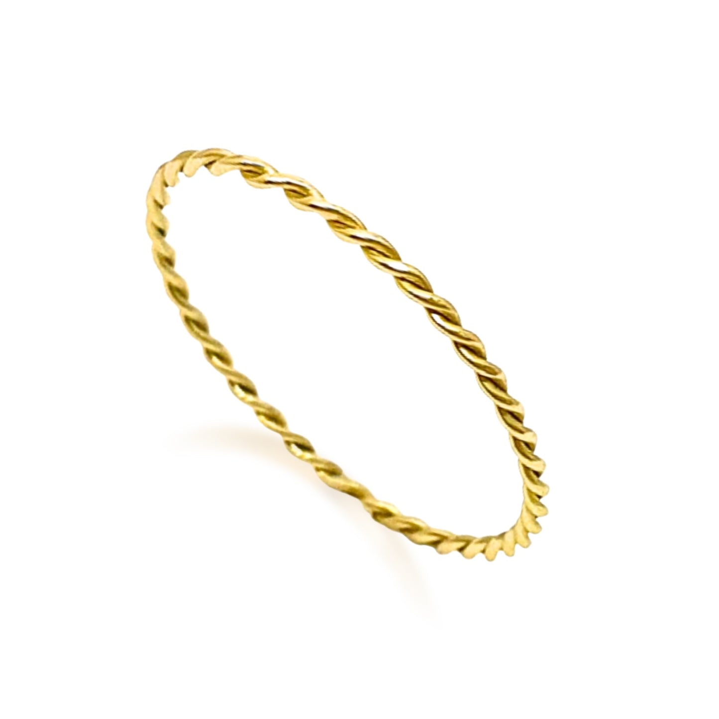 Anel Torcido em Ouro Amarelo 18k