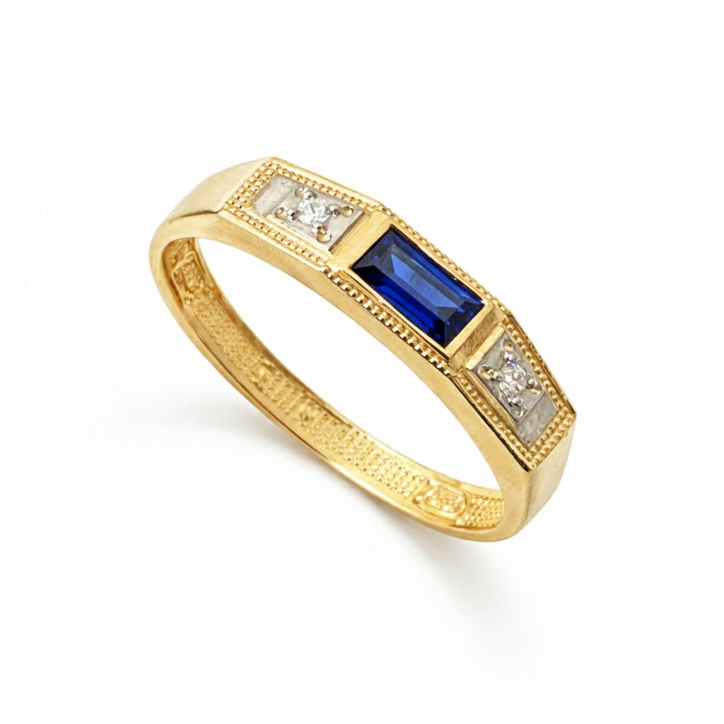 Anel Magister em Ouro Amarelo 18K-750, com zircônias