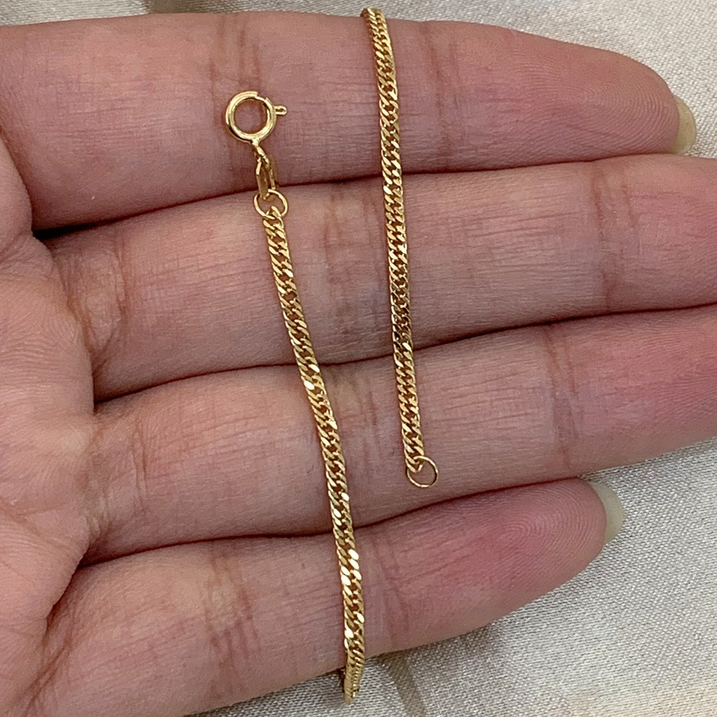 Pulseira Groumet Dupla em Ouro Amarelo 18K