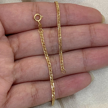 Pulseira Groumet Dupla em Ouro Amarelo 18K