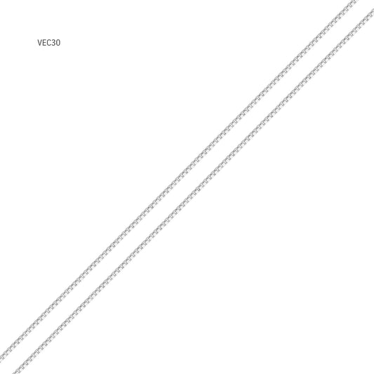 Corrente Veneziana VEC30 em Ouro Branco 18K-750