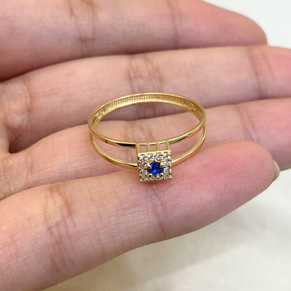 Anel Bright Destiny em Ouro Amarelo 18K-750, com zircônias