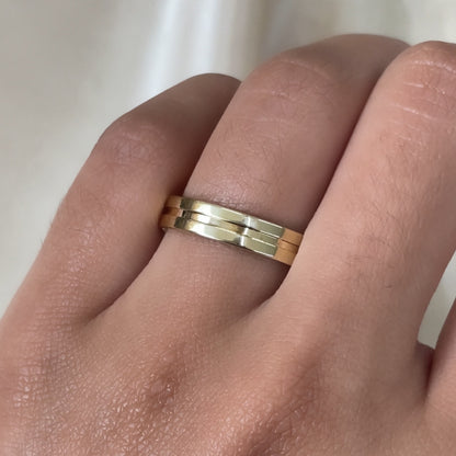 Aliança Constelação em Ouro Amarelo 18K