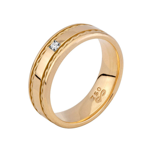 Aliança em Ouro 18K Elo Radiante AFNW902/0001