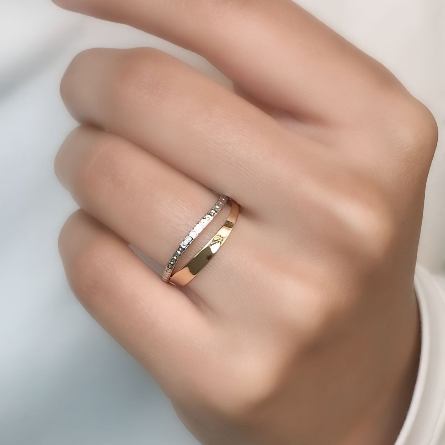 Anel Breese Coleção FIT em Ouro Amarelo e Branco 18K-750