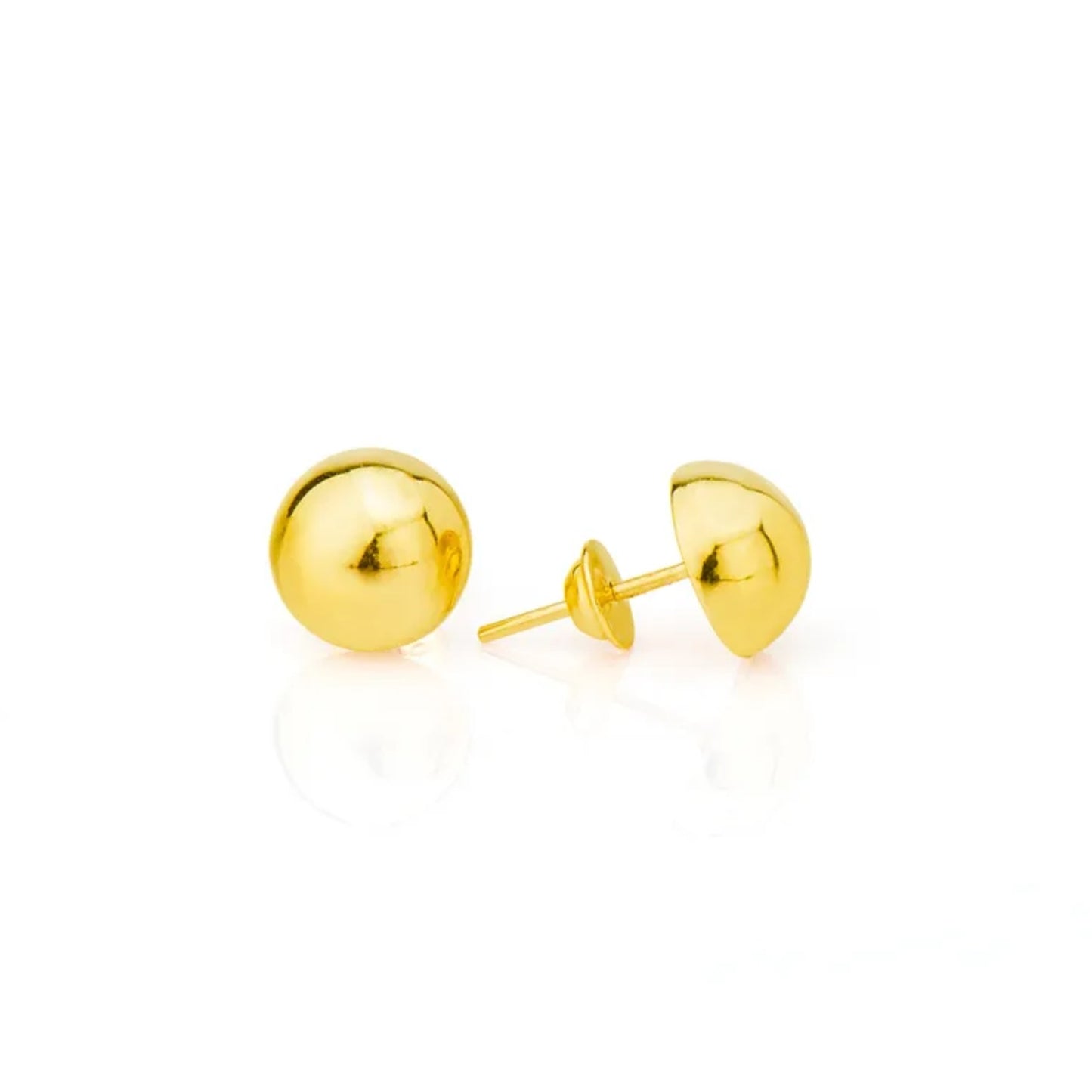 Brinco Meia Bola em Ouro Amarelo 18k-750