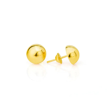 Brinco Meia Bola em Ouro Amarelo 18k-750