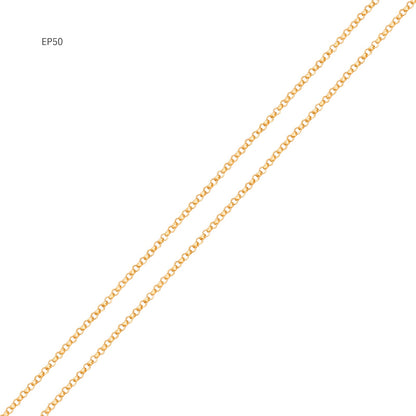 Corrente Elo Português EP50 em Ouro Amarelo 18K, 45cm