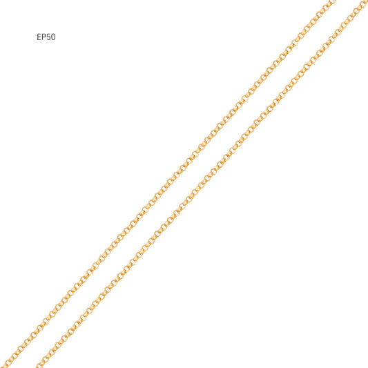Corrente Elo Português EP50 em Ouro Amarelo 18K, 45cm
