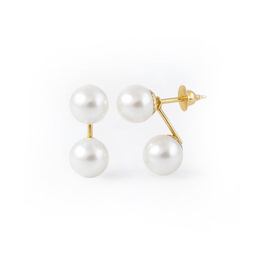 Brinco Grace Kelly em Ouro Amarelo 18k, com Pérolas