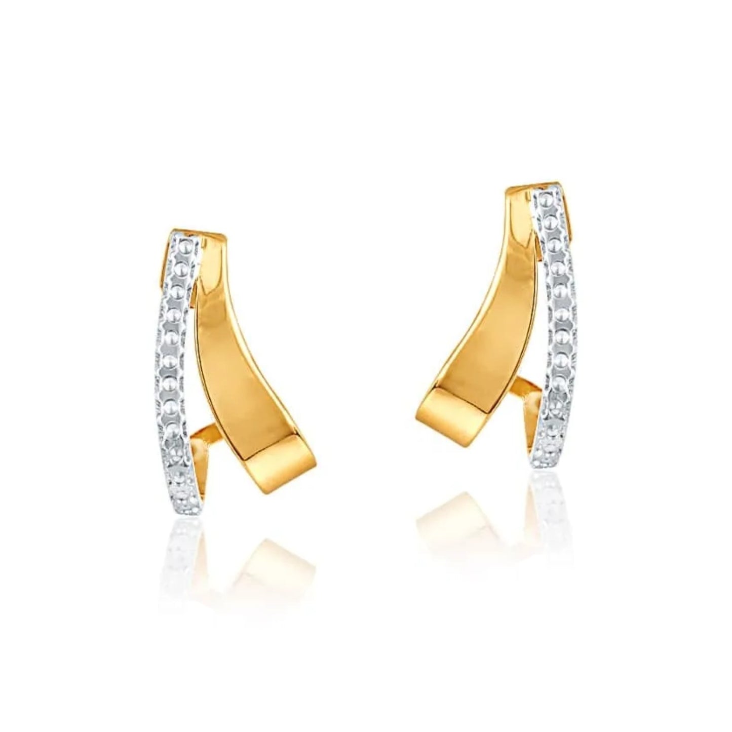Brinco Breese Coleção FIT em Ouro Amarelo e Branco 18k-750 Coleção FIT