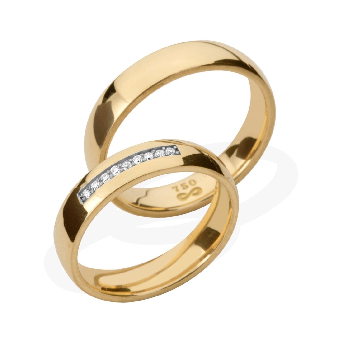 Aliança em Ouro 18K Promessa Celestial AFNW898/0001