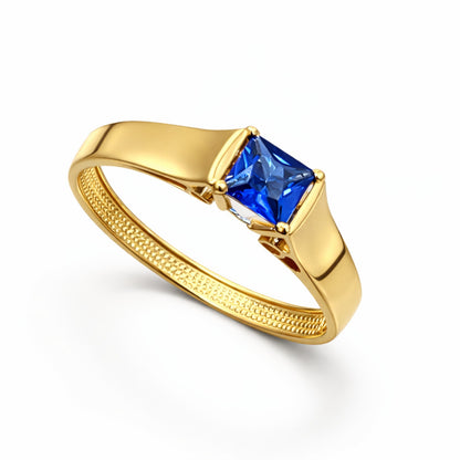 Anel Virtus em Ouro Amarelo 18K-750, com zircônia